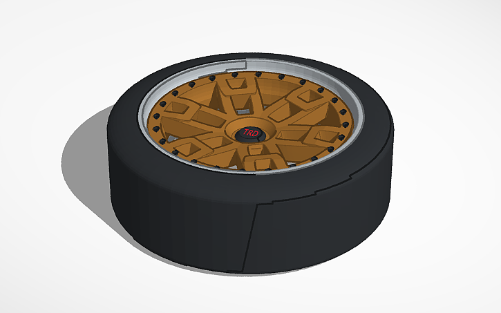 3D design Toyota Racing Development rims - Tinkercad