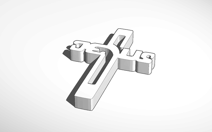 3D design Jesus cross - Tinkercad