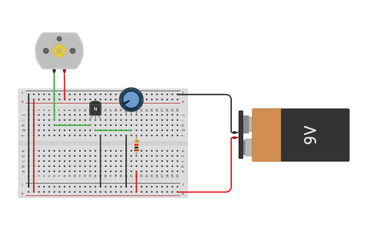 Circuit design DC Fan Speed Controller - Tinkercad