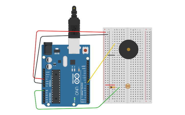 Circuit design Arduino Project 6- Light Theremin by Amber Camerano ...