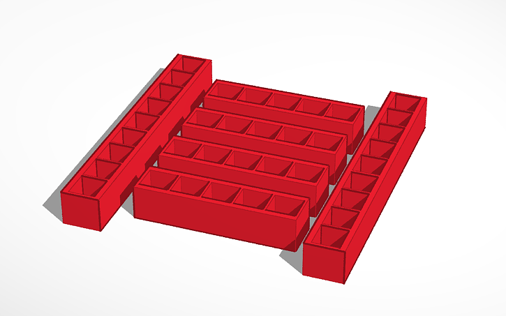 3D design halbach holders - Tinkercad