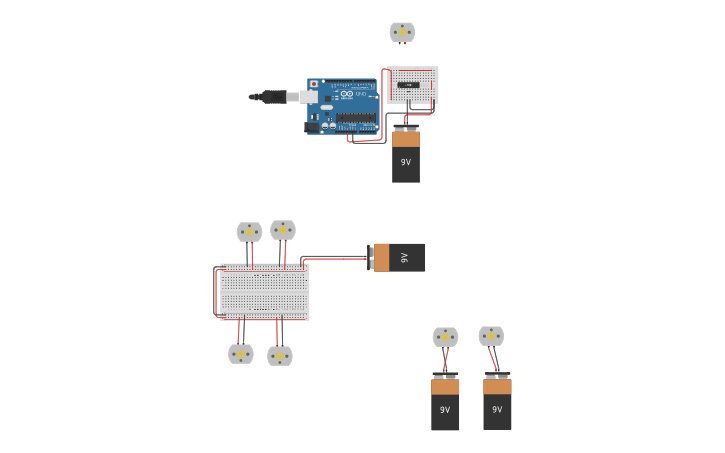 Circuit design motor shield - Tinkercad