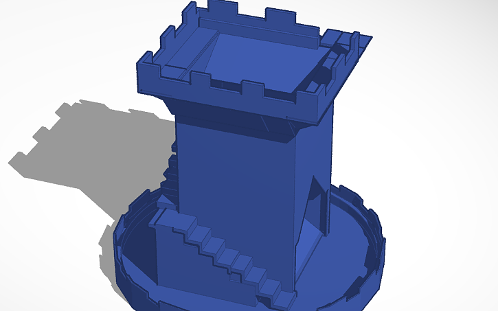 3D design Dice Tower - Tinkercad