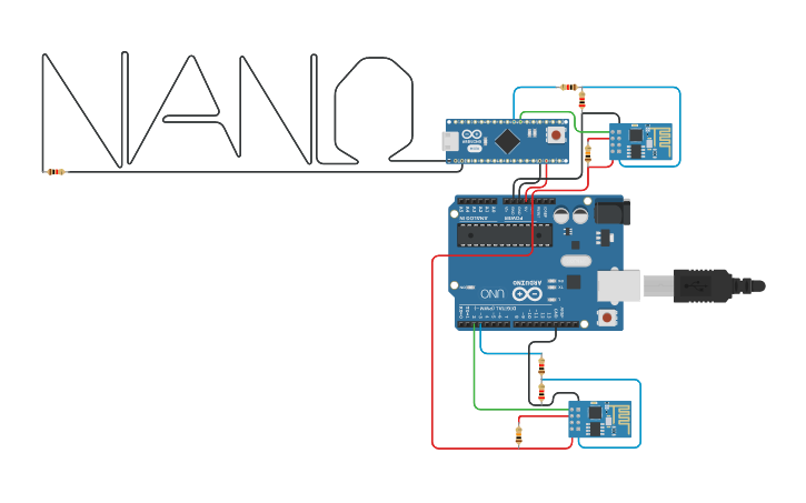 Circuit design 윤대리_esp8266_Uno+Nano! | Tinkercad