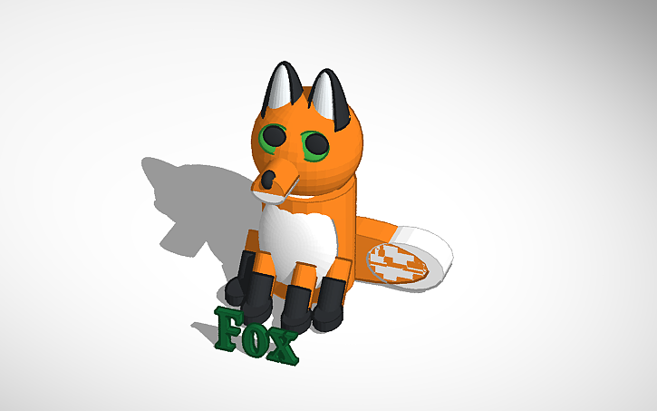 Solidworks Fox 3D design fox - Tinkercad