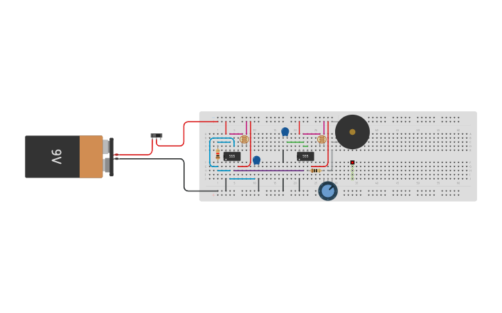 Circuit design 555 Theremin - Tinkercad