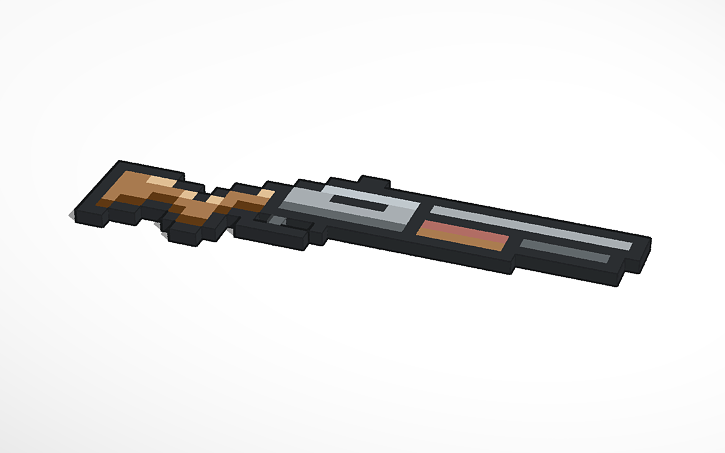 Pump Shotgun Fortnite Pixel Art Tinkercad