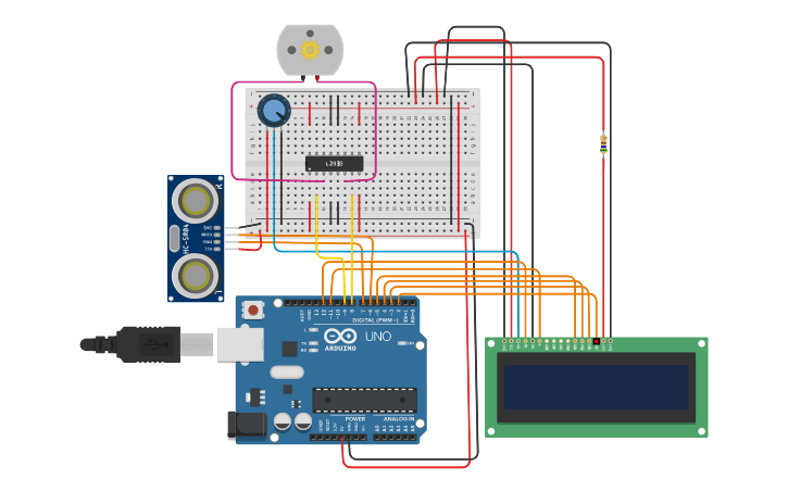 Circuit design automatic water tank | Tinkercad