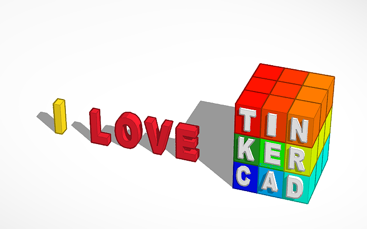 3D design Я ЛЮБЛЮ ТИНКЕРКАД | Tinkercad