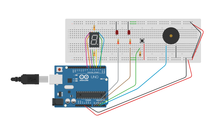 Circuit design Proyecto Reloj con Alarma - Tinkercad