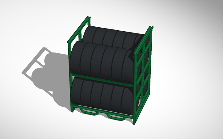 3D design Tyre Rack - Tinkercad