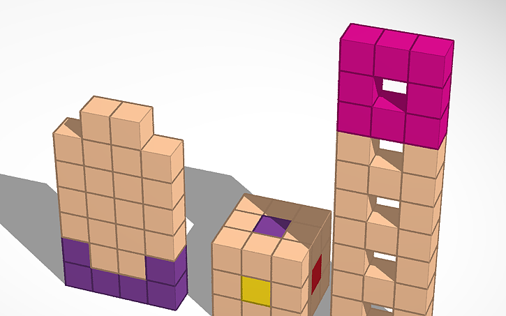 Number Blocks Rigs 26 3D design numberblocks 26, 27, 28 | Tinkercad