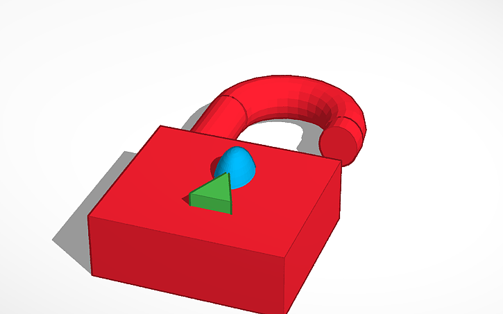Simple Lock 3d Design 3D design Lock | Tinkercad
