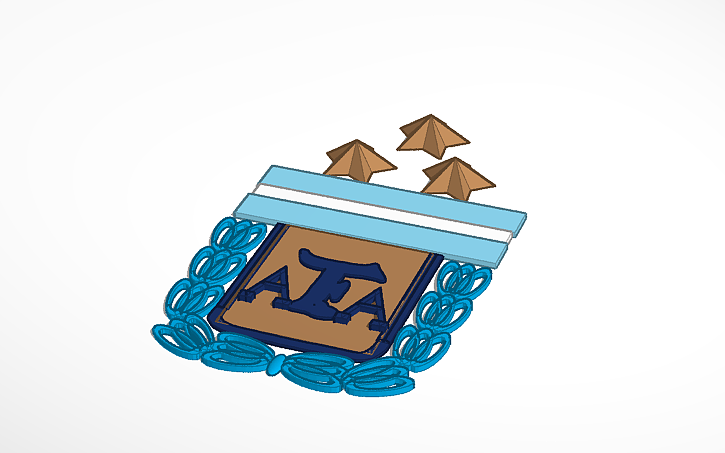 3D design Argentina Soccer Logo - Tinkercad