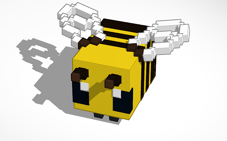 3d Design Minecraft Bee 