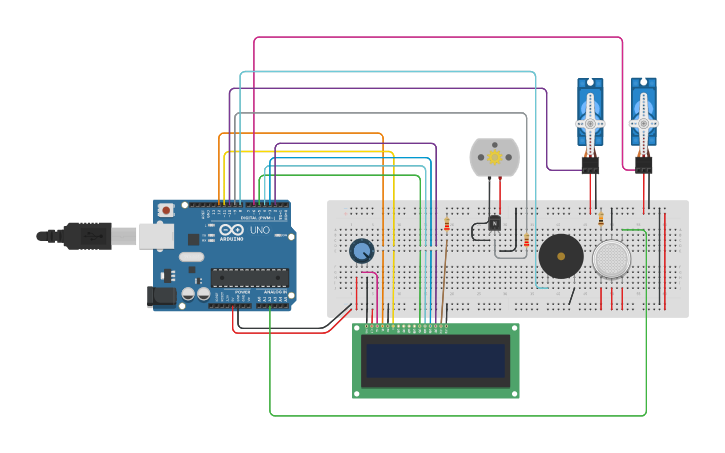 Circuit design Gas Scrubber | Tinkercad