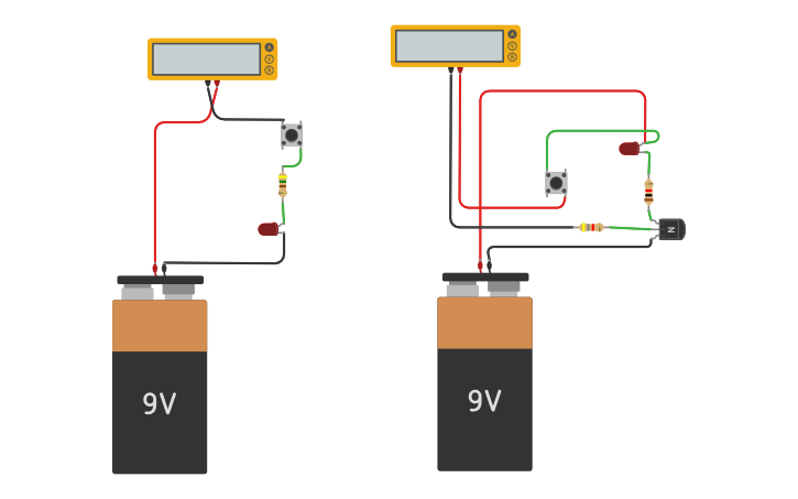 Circuit Design Transistor+led - Tinkercad