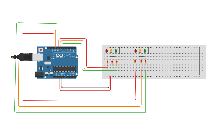 circuit-design-two-traffic-lights-tinkercad