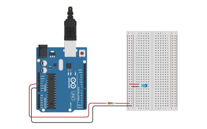 Circuit design SIMPLE CIRCUIT | Tinkercad