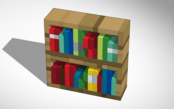 Minecraft Bookshelf Tinkercad Minecraft Bookshelf Tinkercad