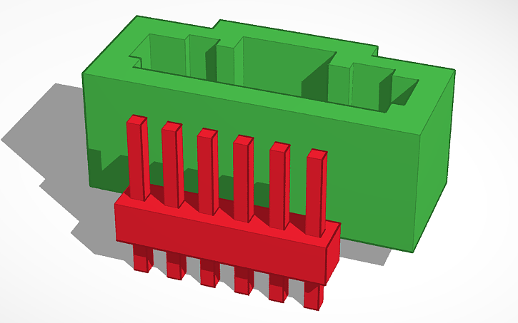3D design FTDI Programming Header - Tinkercad