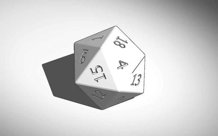 20 Sided Dice Tinkercad