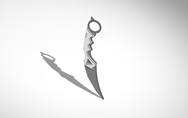 3D design Karambit - Tinkercad