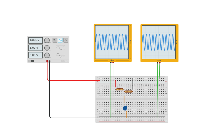 Circuit design Low Pass Filter - Tinkercad