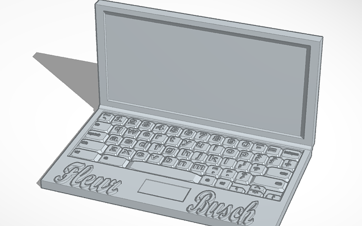 3D design fleurs laptop Tinkercad