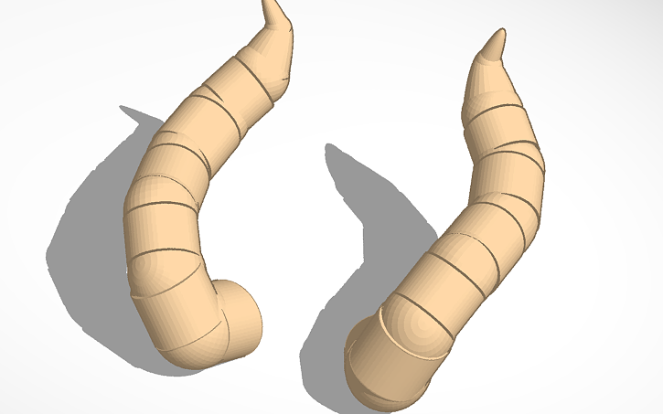 Tiefling Horns W Basic Shapes Tinkercad