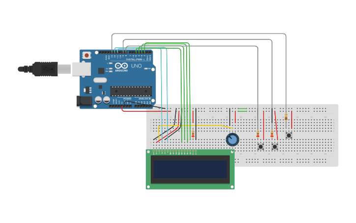 Circuit design Maquina de Turing - Tinkercad