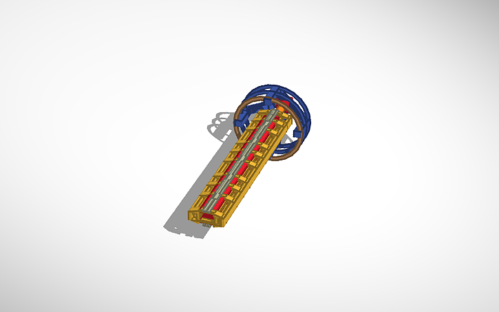 3D design railgun spaceship - Tinkercad