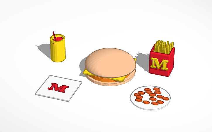 3D design MCdonalds menu | Tinkercad