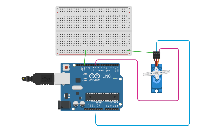 Circuit design Arduino uno tutorial #3-Servo Motor Project - Tinkercad