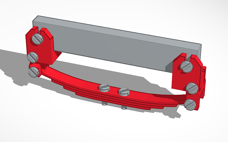 3D design WPL leaf springs preview - Tinkercad
