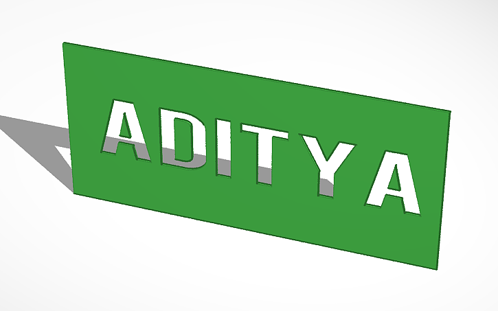 3D Design Name Plate Tinkercad