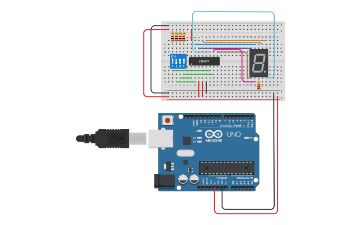 Circuit design Decoder | Tinkercad