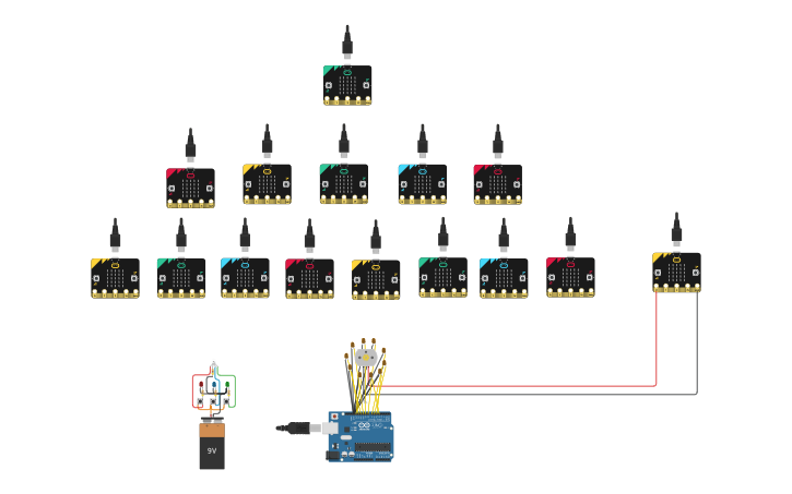 Microbit Animation Circuit design A first micro:bit animation challenge by alexxlj - Tinkercad