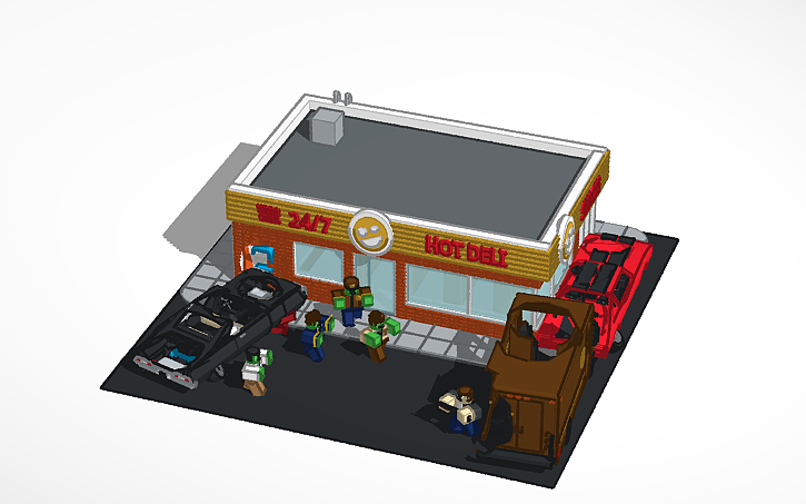 3D design Zombie infested convienence store (WIP) | Tinkercad