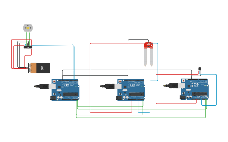 Circuit design Smart_Greenhouse_Monitoring_and_Control_System - Tinkercad