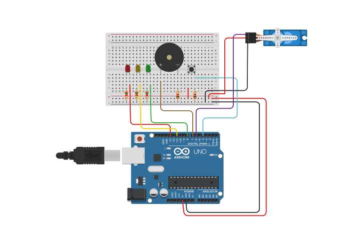 Circuit design Practice_Traffic Light SLideswitch_7 | Tinkercad