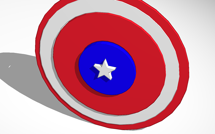Escudo De El Capitan America Tinkercad