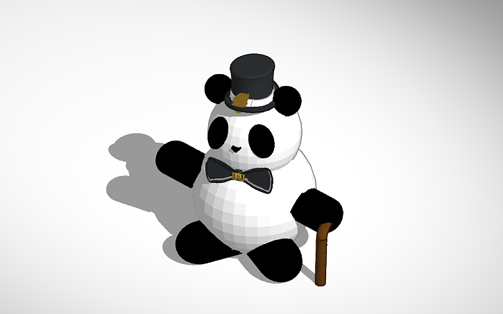 3D design Fancy Panda - Tinkercad