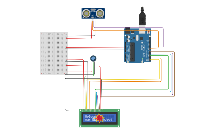 Circuit design distance measuring device | Tinkercad