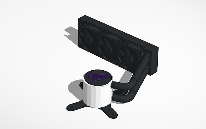 3D design asus aio water cooler - Tinkercad