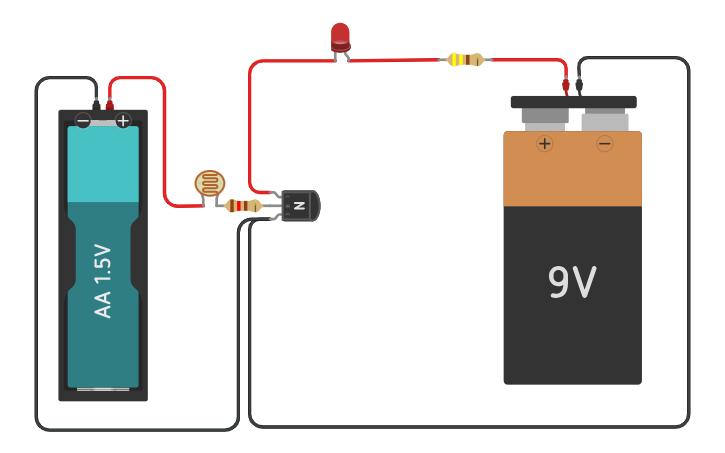 Circuit design Sensor de luz - Tinkercad