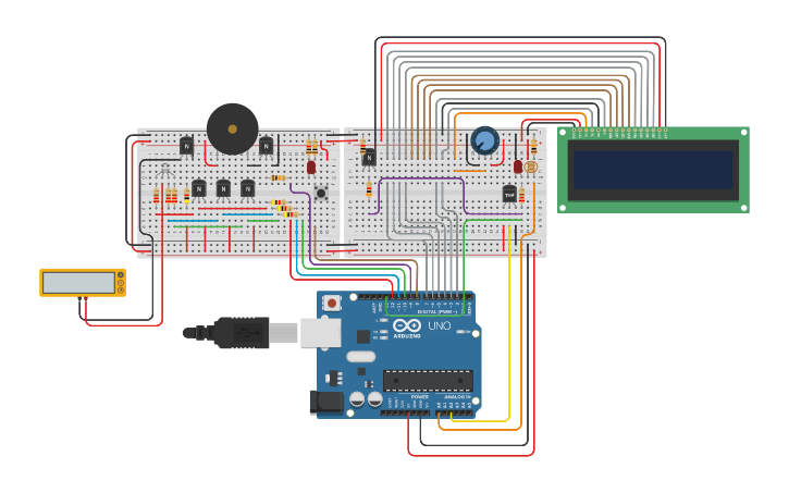 Circuit design led RGB + tmp + buzzer + LDR controla brilho do LCD ...