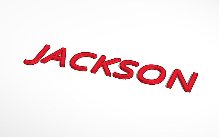 Jackson Lettering Transparent 3D design Jackson Name Tag Letters | Tinkercad
