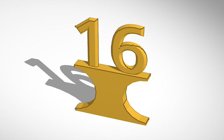 3D design Golden 16th Statue | Tinkercad
