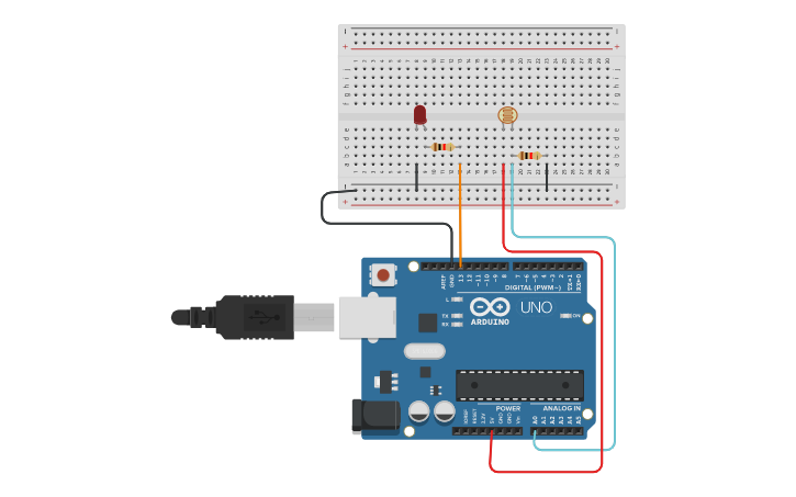 Circuit design light sensor energy plan | Tinkercad